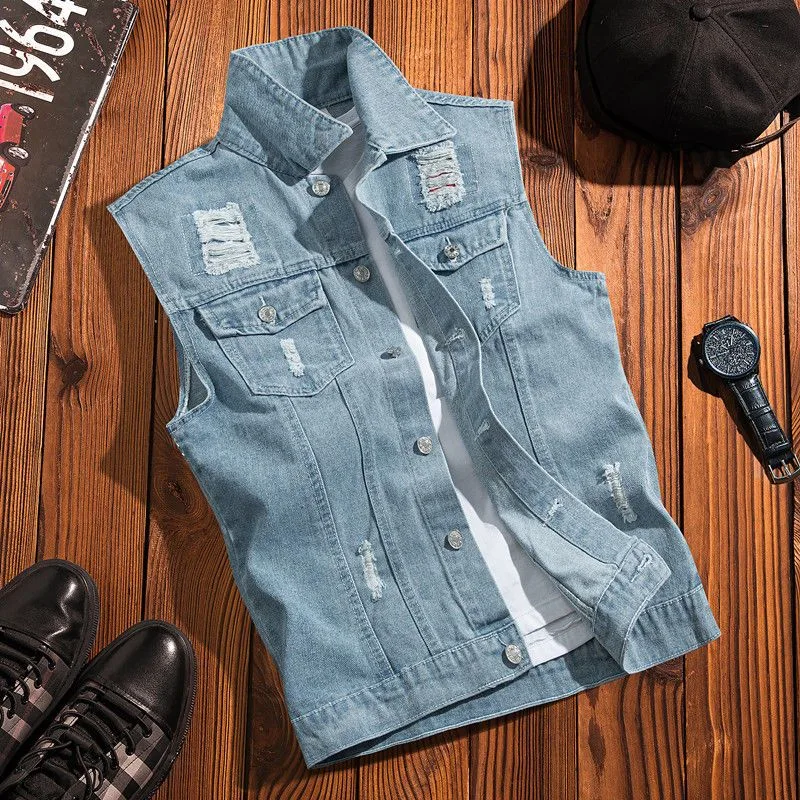 Streetwear Brand Hong Kong - Gilet di jeans vintage ispirato a