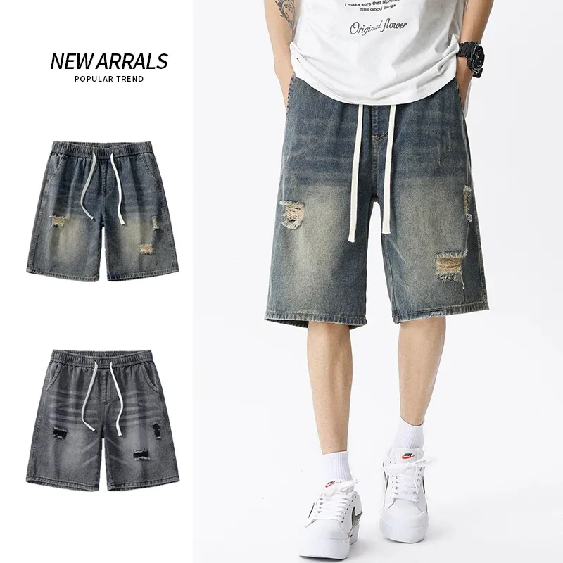 Streetwear Brand Pants - Pantaloncini di jeans sottili estivi da