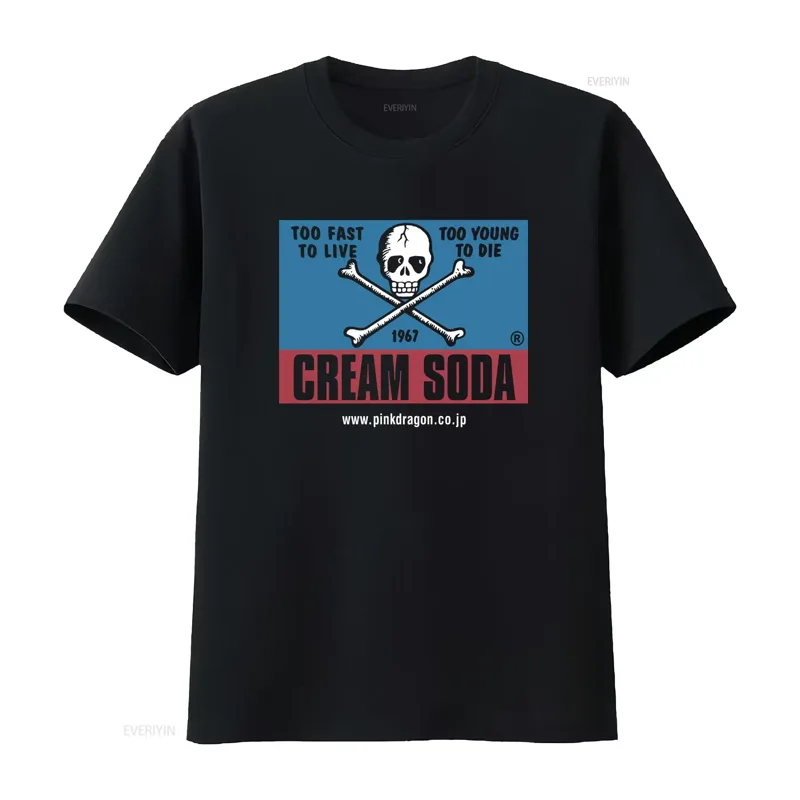 Streetwear Brand Vintage - T-shirt vintage Cream Soda Skull di