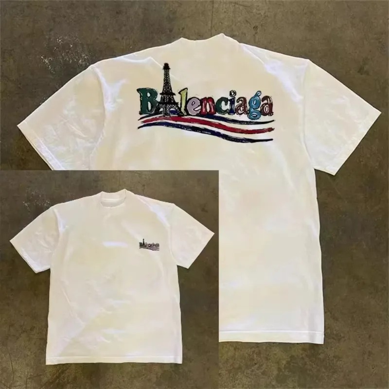 Streetwear Brand In Paris - T-shirt di Lusso con Grafica Torre