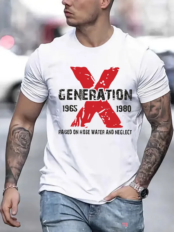 Streetwear Brand Generator - T-shirt casual da uomo a maniche