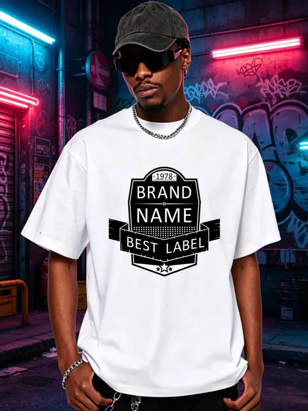 Streetwear Brand Best - T-shirt da uomo retrò con stampa