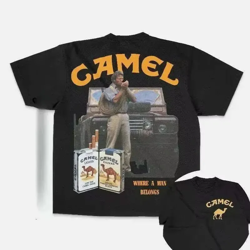 Streetwear Brand Vintage - T-shirt vintage con stampa pubblicitaria classica