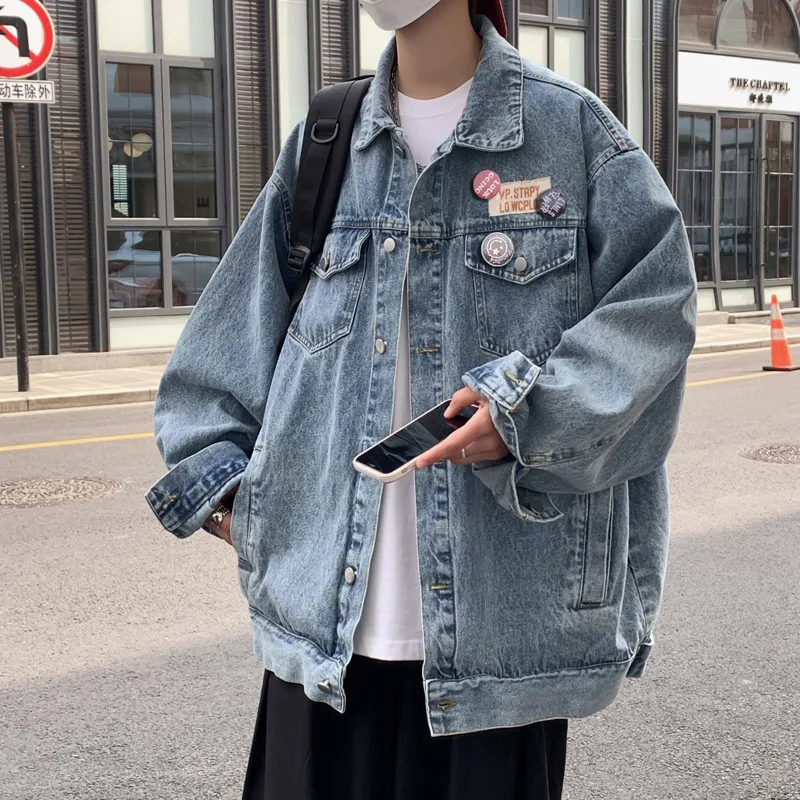 Streetwear High End Brand - Giacca in denim stile americano giacca