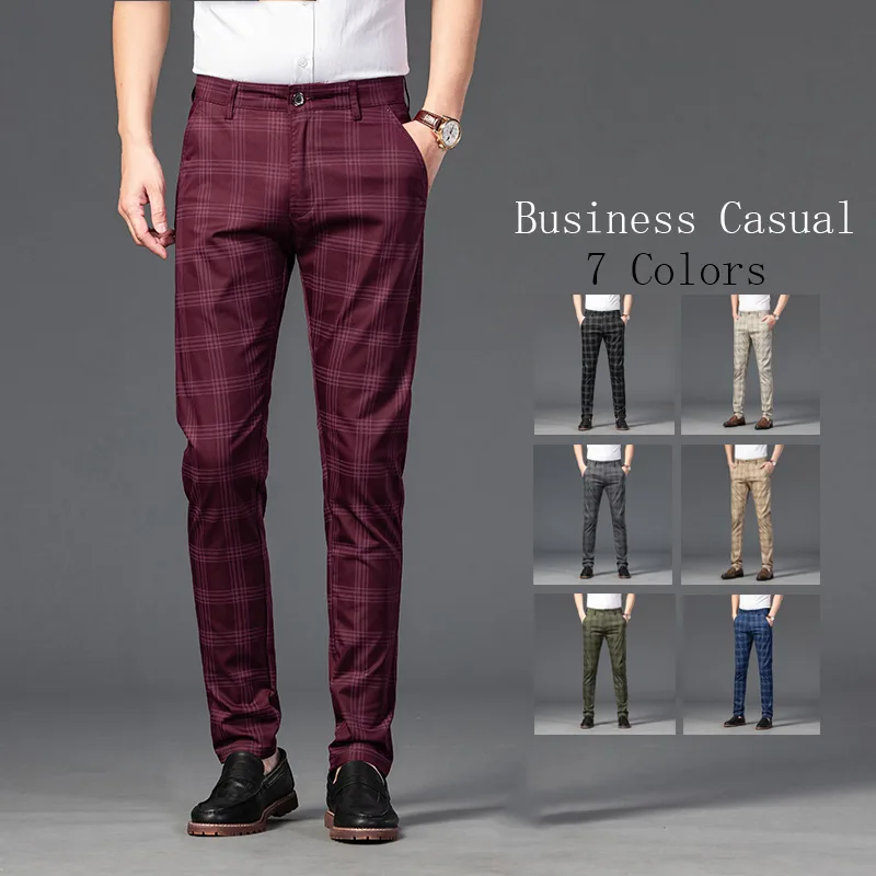 Streetwear Brand Pants - Pantaloni casual scozzesi a righe alla