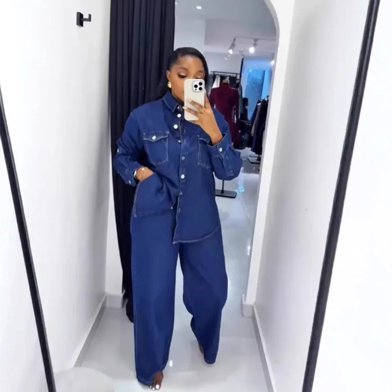 Completo due pezzi in denim da - Streetwear Brand Pants recensione e prezzo