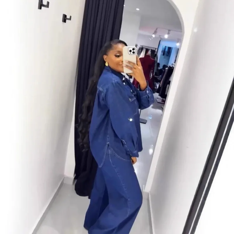 Completo due pezzi in denim da - Streetwear Brand Pants recensione e prezzo